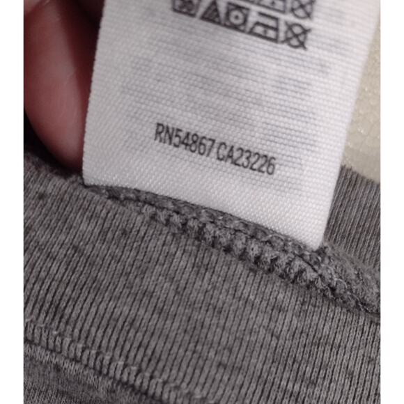 Victoria's Secret PINK Waffle Tee Top Thermal Grey/White Large L - Picture 11 of 11